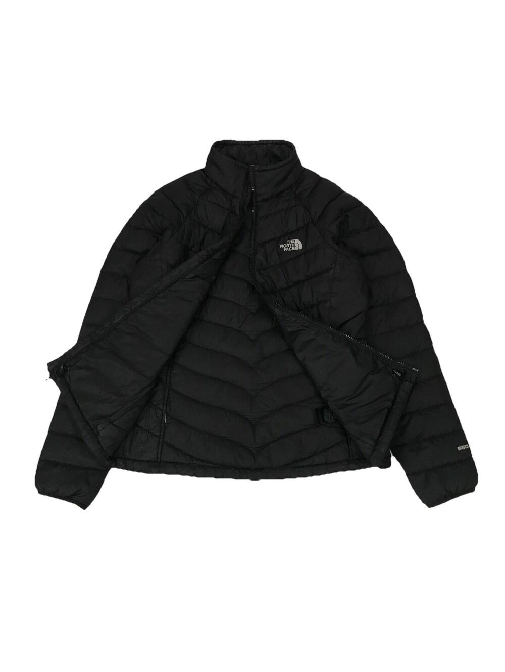 The North Face 550 Puffer Jacket Women Small S Black Goose Down Full Zip Vintage - Picture 2 of 5